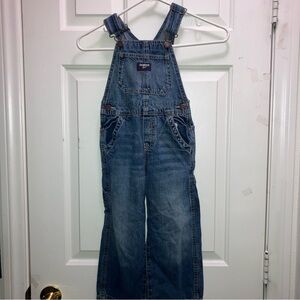 OshKosh B'Gosh Denim Overalls Vestbak Blue Toddler Boys Size 4T Jeans Carpenter
